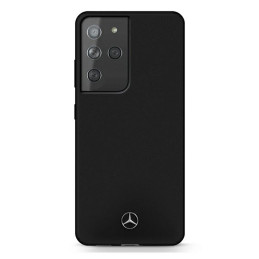 Etui Mercedes Silicone Line do Galaxy S21 Ultra, czarne