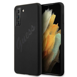 Etui Guess Script Vintage do Galaxy S21+, czarne