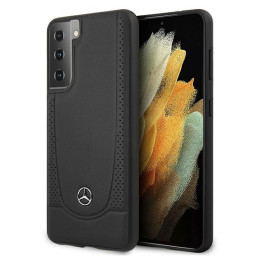 Etui Mercedes Leather Urban Line do Galaxy S21, czarne