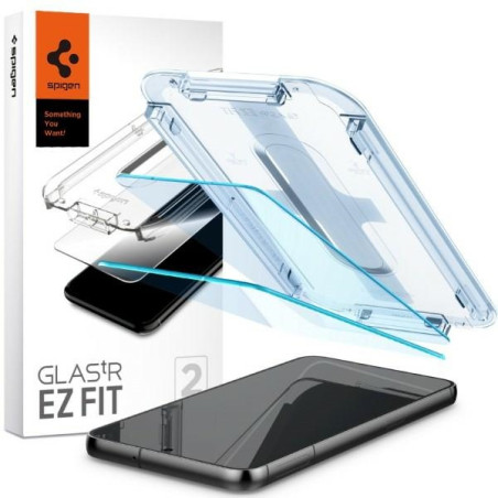 Szkło do etui + Aplikator Spigen Glas.tR EZ Fit do Galaxy S23, 2 sztuki