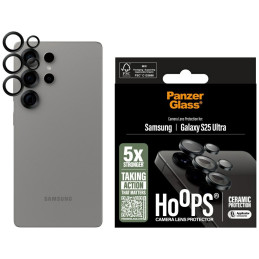 Szkło hartowane na obiektyw aparatu PanzerGlass Hoops Lens Protector do Galaxy S25 Ultra, szare