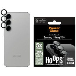 Szkło hartowane na obiektyw aparatu PanzerGlass Hoops Lens Protector do Galaxy S25+, szare