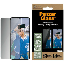 Szkło hartowane na cały ekran PanzerGlass Ultra-Wide Fit Privacy do Galaxy S25+, prywatyzujące