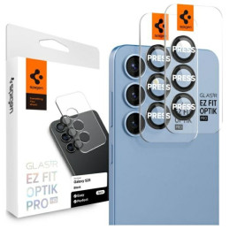 Szkło na aparat Spigen Glas.tR Ez Fit Optik Pro do Galaxy S25+, czarny, 2 sztuki