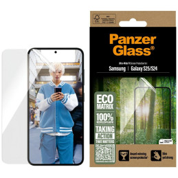 Szkło hybrydowe PanzerGlass Ultra-Wide Fit Eco Matrix do Galaxy S25 / S24, przezroczyste