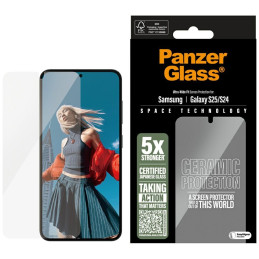 Szkło hartowane z aplikatorem PanzerGlass Ceramic Ultra-Wide Fit + Easy Aligner do Galaxy S25 / S24