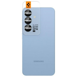 Szkło na aparat Spigen Glas.tR Ez Fit Optik Pro do Galaxy S25, czarne, 2 sztuki