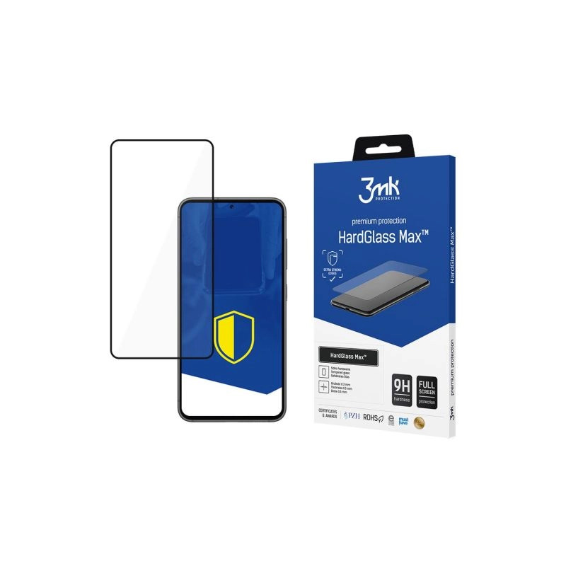 Szkło Hartowane 3MK HardGlass Max do Galaxy S24+, czarna ramka
