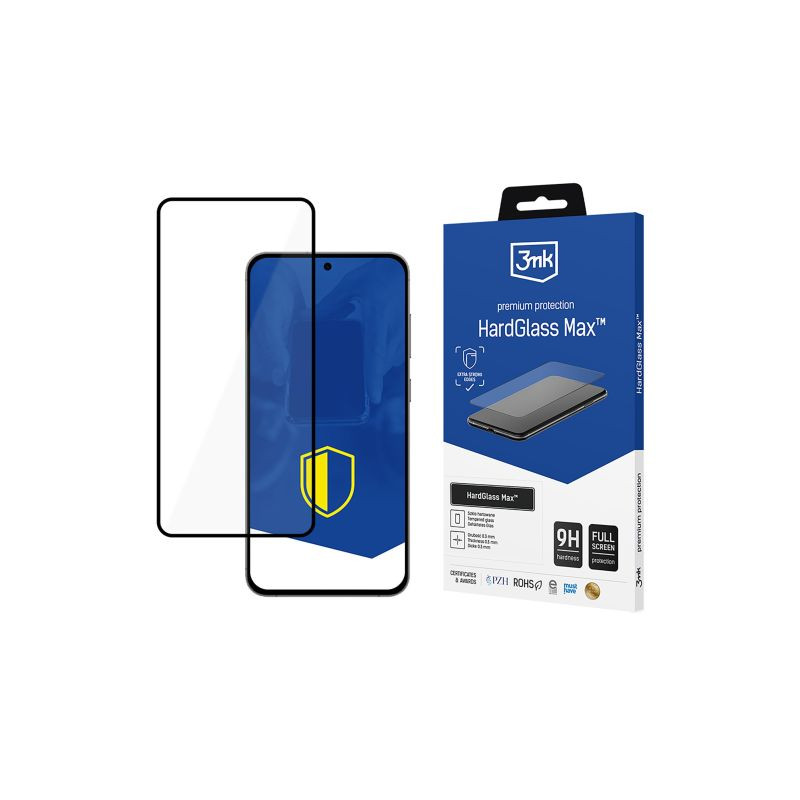 Szkło Hartowane 3MK HardGlass Max do Galaxy S24 FE, czarna ramka