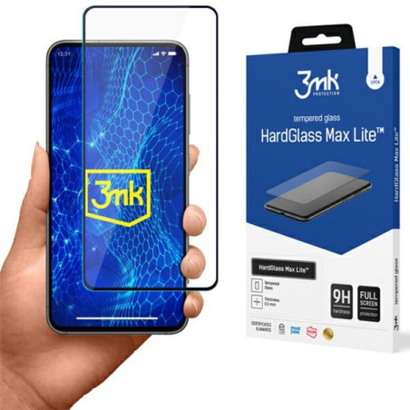 Szkło hartowane 3MK HardGlass Max Lite do Galaxy S23+, czarna ramka
