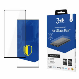 Szkło Hartowane 3MK HardGlass Max do Galaxy S22 Ultra, czarna ramka