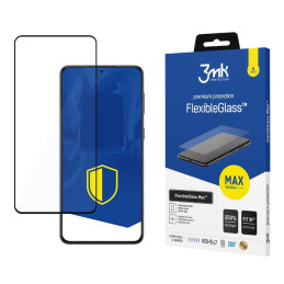 Szkło Hybrydowe 3MK FlexibleGlass Max do Galaxy S21 FE 5G, czarna ramka