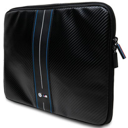 Pokrowiec/torba BMW Sleeve Carbon Blue Stripes na laptopa do 14", czarna