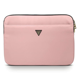 Torba / pokrowiec Guess Sleeve Nylon Triangle Logo na laptop do 13", różowa