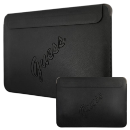 Torba / pokrowiec Guess Sleeve Saffiano Script na laptop do 13", czarna