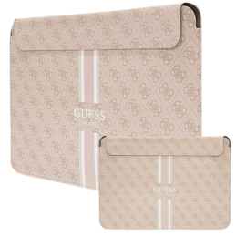 Torba / pokrowiec Guess 4G Printed Stripes na laptop do 14", różowa