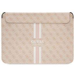 Torba / pokrowiec Guess 4G Printed Stripes na laptop do 14", różowa