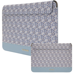 Torba / pokrowiec Guess Sleeve GCube Stripes na laptop do 14", niebieskie