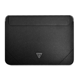 Torba / pokrowiec Guess Sleeve Saffiano Triangle Logo na laptop do 14", czarna