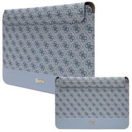 Torba / pokrowiec Guess Sleeve 4G Stripe Metal Logo na laptop do 14", niebieska