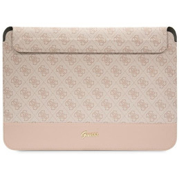 Torba / pokrowiec Guess Sleeve 4G Stripe Metal Logo na laptop do 14", różowa