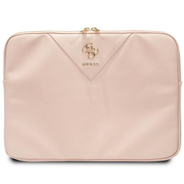 Torba / pokrowiec Guess Sleeve Triangle 4G na laptop do 14", różowa