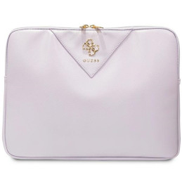 Torba / pokrowiec Guess Sleeve Triangle 4G na laptop do 14", fioletowa