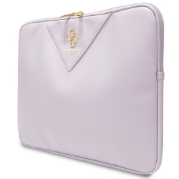 Torba / pokrowiec Guess Sleeve Triangle 4G na laptop do 14", fioletowa