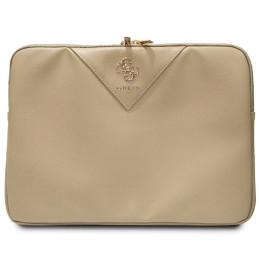 Torba / pokrowiec Guess Sleeve Triangle 4G na laptop do 14", złota