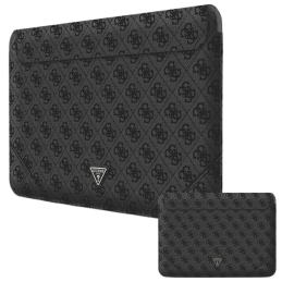Pokrowiec / torba Guess Sleeve 4G Uptown Triangle logo na laptop do 16", czarne