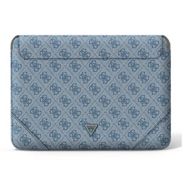 Pokrowiec / torba Guess Sleeve 4G Uptown Triangle logo na laptop do 16",  niebieska