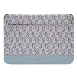 Torba / pokrowiec Guess Sleeve GCube Stripes na laptop do 16", niebieska