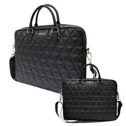 Torba Guess Quilted na laptop do 16", czarna