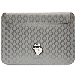 Pokrowiec/torba Karl Lagerfeld Saffiano Monogram Choupette Sleeve na lapatop do 14", srebrna