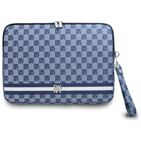 Pokrowiec/torba  DKNY Checkered Pattern Printed Stripes na laptopa 14", niebieskie
