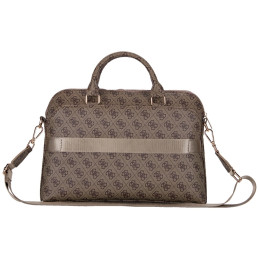 Torba Guess 4G Zipper Pocket Triangle Logo na laptop do 15", brązowa
