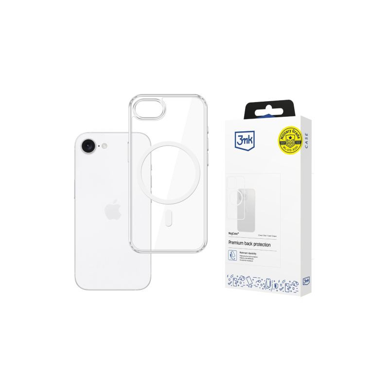 Etui 3MK MagCase do Apple iPhone 16E, przezroczyste do Magsafe