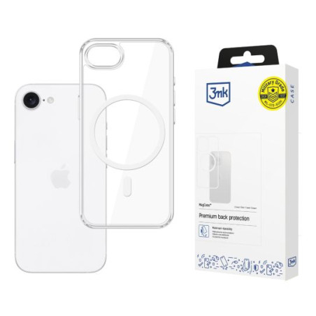 Etui 3MK MagCase do Apple iPhone 16E, przezroczyste do Magsafe