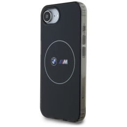 Etui BMW IML Metal White Circle MagSafe do iPhone 16e czarny
