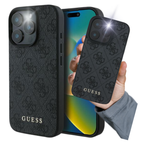 Etui Guess 4G Classic do iPhone 16 Pro Max, czarne