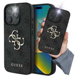 Etui Guess 4G Big Logo do iPhone 16 Pro Max, czarny/black