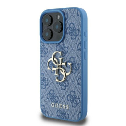 Etui Guess 4G Big Logo do iPhone 16 Pro Max, niebieskie