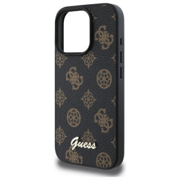 Etui Guess Peony Script MagSafe do iPhone 16 Pro Max, czarne