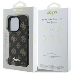 Etui Guess Peony Script MagSafe do iPhone 16 Pro Max, czarne