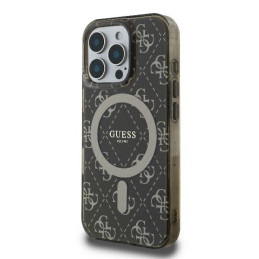 Etui Guess IML 4G Background MagSafe do iPhone 16 Pro Max, brązowy/brown