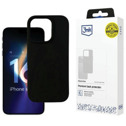 Etui 3MK Silicone Case do iPhone 16 Pro Max, czarne