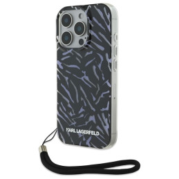 Etui Karl Lagerfeld Zebra With Cord do iPhone 16 Pro Max, fioletowy/purple