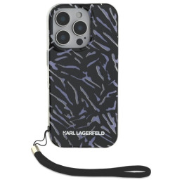 Etui Karl Lagerfeld Zebra With Cord do iPhone 16 Pro Max, fioletowy/purple