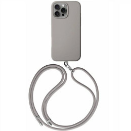 Etui z sznurkiem UNIQ Coehl Creme do MagSafe do iPhone 16 Pro Max, szare