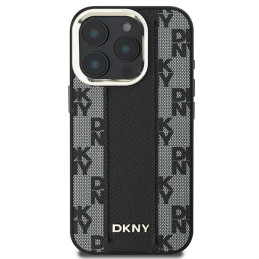 Etui DKNY Checkered Pattern Magsafe do iPhone 16 Pro Max,  czarne